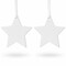BESTPYSANKY; Set of 2 Blank Unfinished White Plaster Star Christmas Ornaments DIY Craft 3.9 Inches; Category:DIY Christmas Ornaments; Image:2